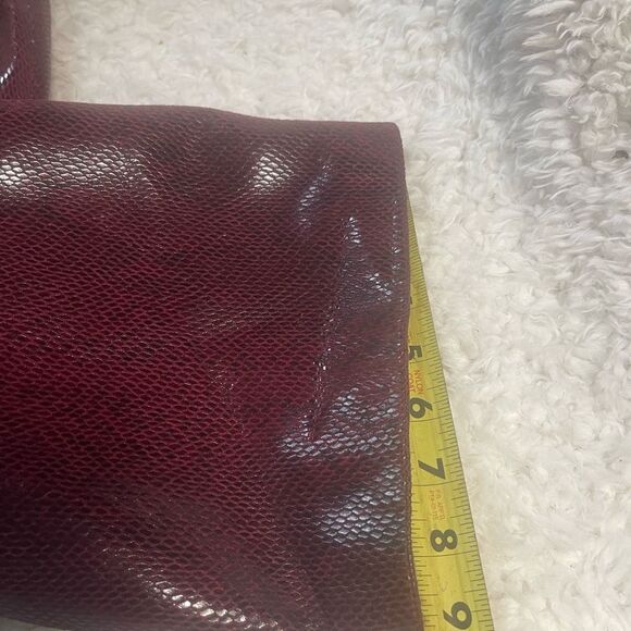 Comfortview Wide Calf Boot synthetic lizard print Burgundy KneeHigh Boots SZ12WW - Picture 9 of 12